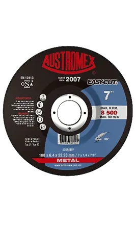 Disco para desbaste con centro deprimido