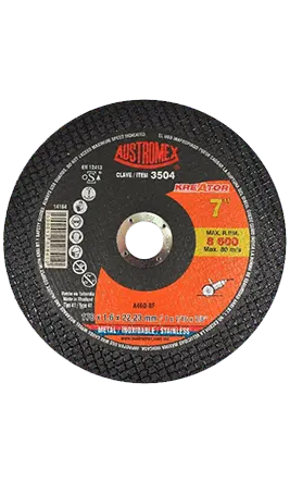 Disco para corte de metal y acero inoxidable